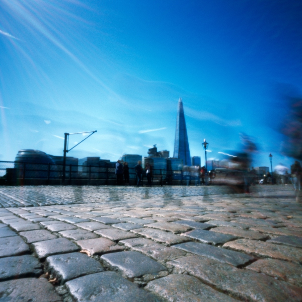 Towards the Shard, Ondu Pinhole Fuji Provia