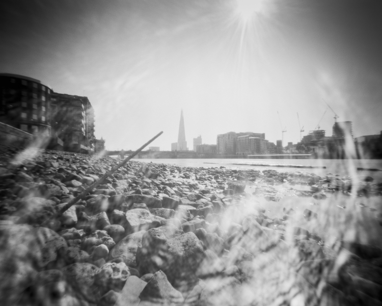 River Thames towards The Shard, 4x5 Pinhole Fomapan 100