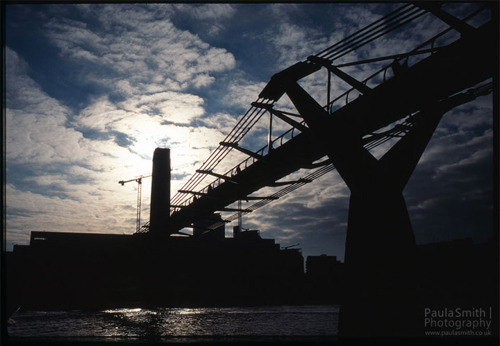 Tate Modern London Backlit Silhouette Photo